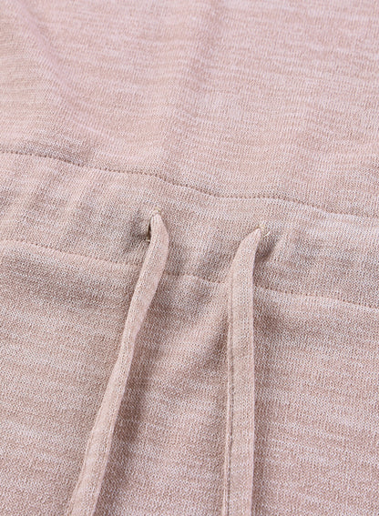 Pink Tunic Back Open Front Cardigan with Pockets