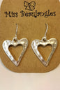 White Valentine Hollowed Heart Shape Earrings