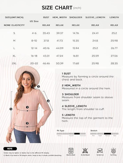 Women's Tops Trendy Casual Long Sleeves