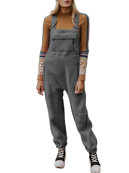 Women's Fleece Warm Overalls Winter