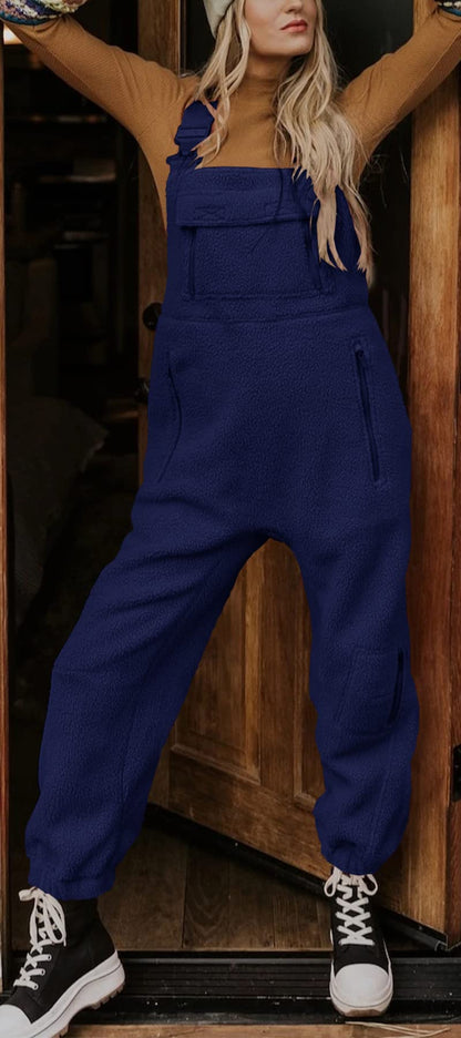 Women's Fleece Warm Overalls Winter