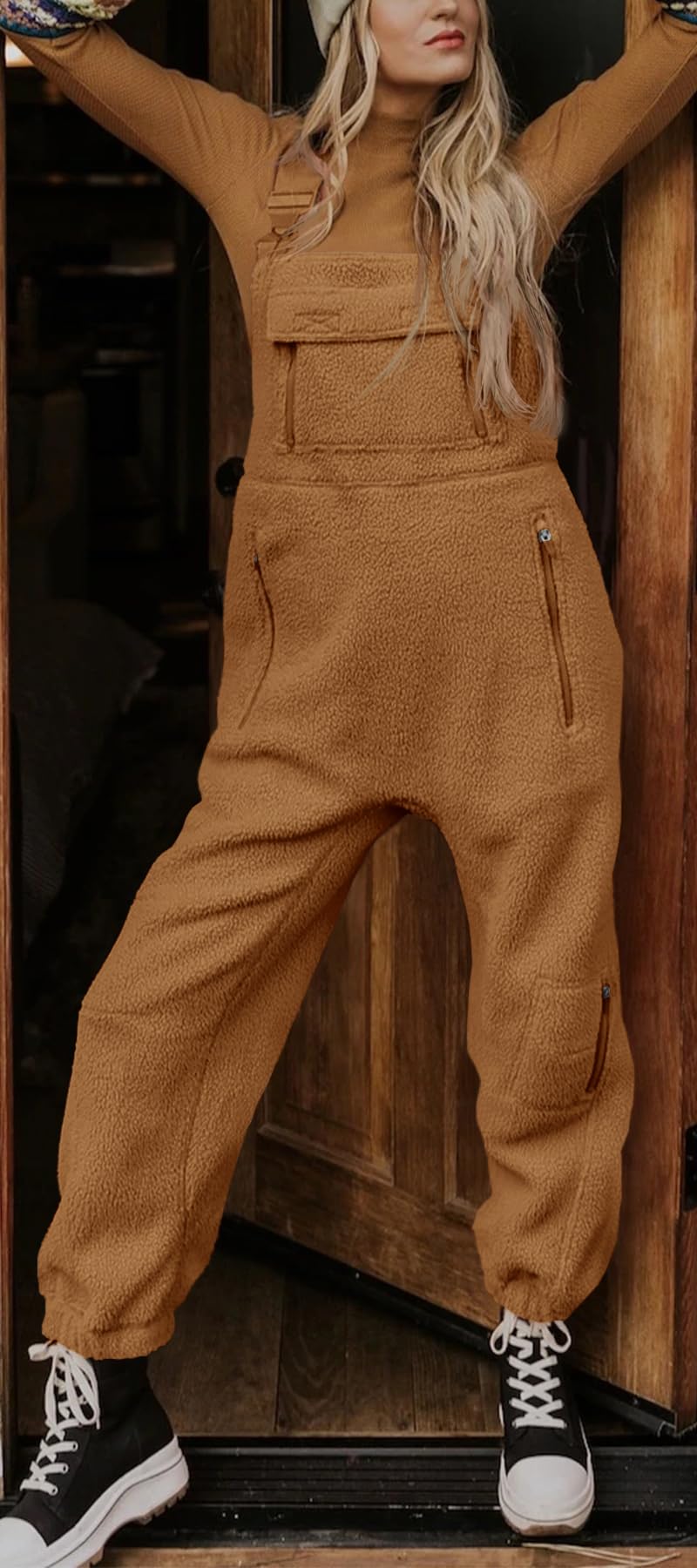 Women's Fleece Warm Overalls Winter