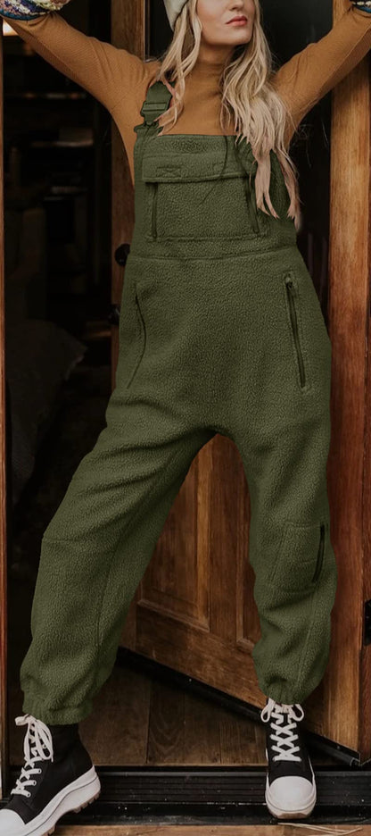 Women's Fleece Warm Overalls Winter