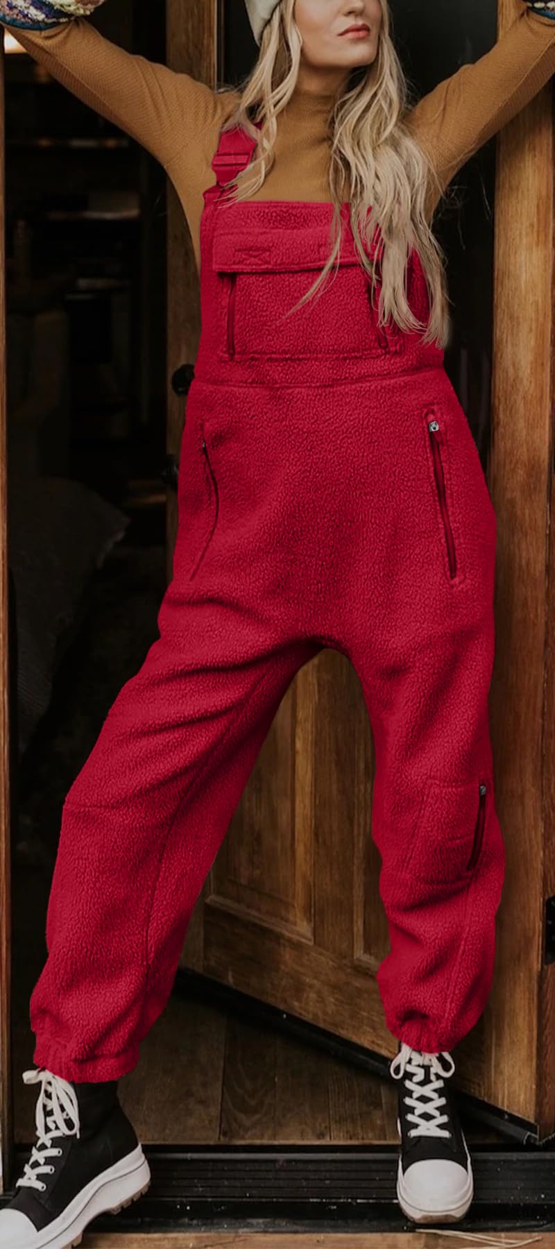 Women's Fleece Warm Overalls Winter