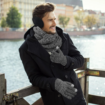 4-In-1 Winter Warm Sets Knitted Scarf