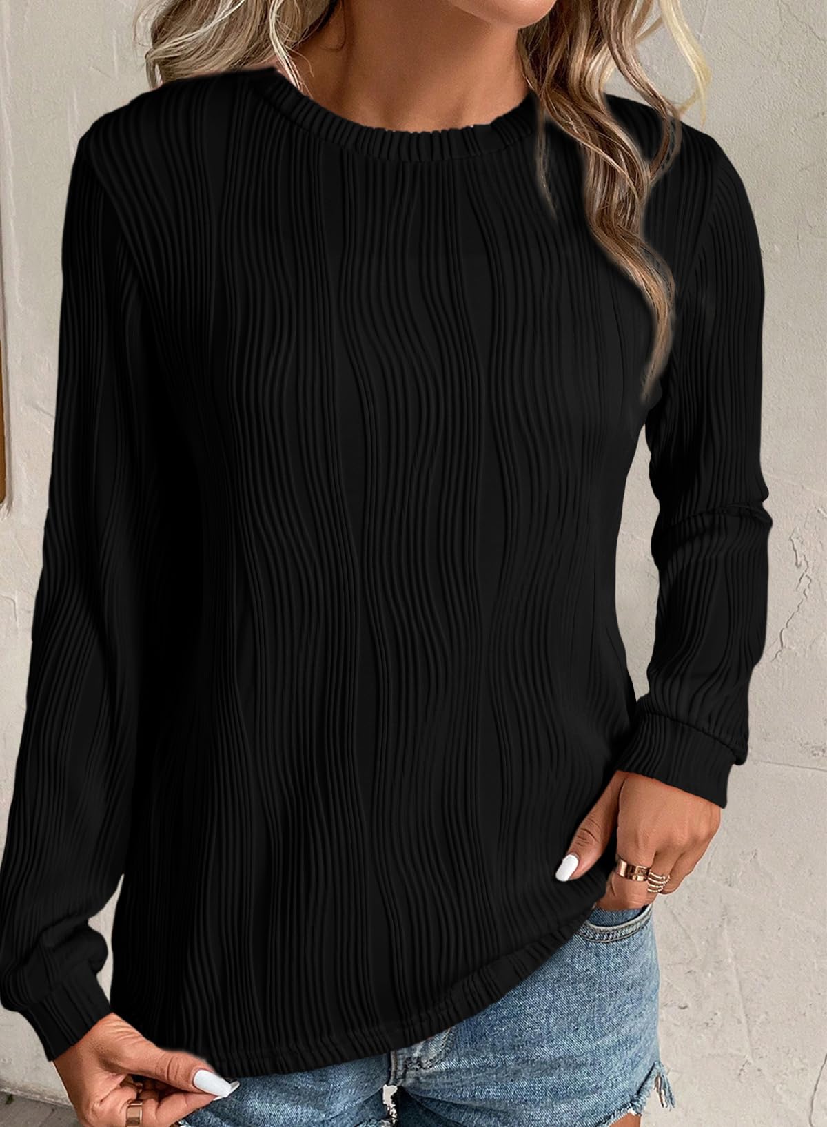 Women's Tops Trendy Casual Long Sleeves