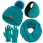 4-In-1 Winter Warm Sets Knitted Scarf