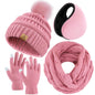 4-In-1 Winter Warm Sets Knitted Scarf