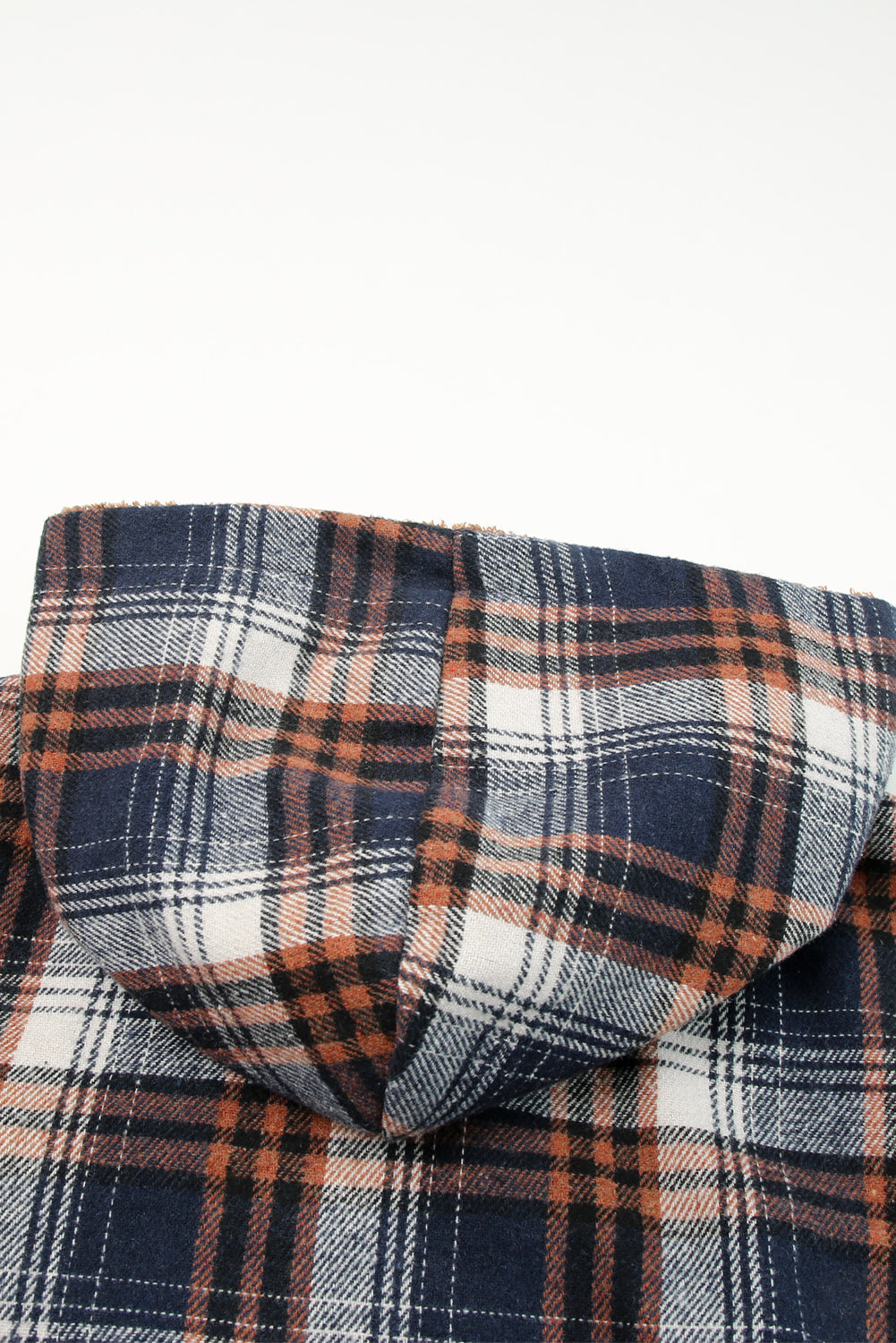 Plaid Pattern Sherpa Lined Hooded Shacket