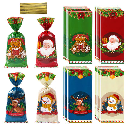 25/50/100pcs Christmas Candy Bags