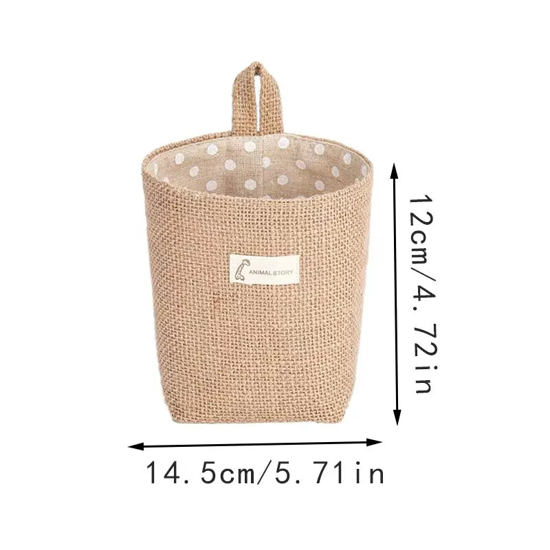 Small Hanging Wall Pocket Basket Sack