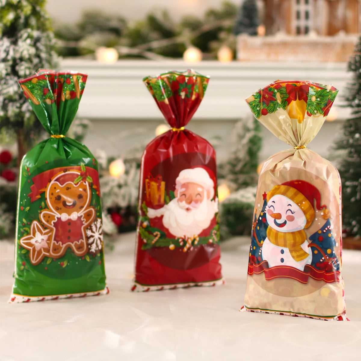 25/50/100pcs Christmas Candy Bags