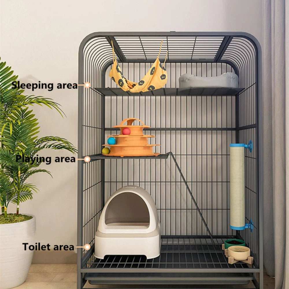 Modern Iron Mesh Cat Cage