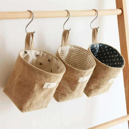 Small Hanging Wall Pocket Basket Sack