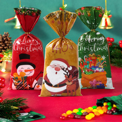 25/50/100pcs Christmas Candy Bags