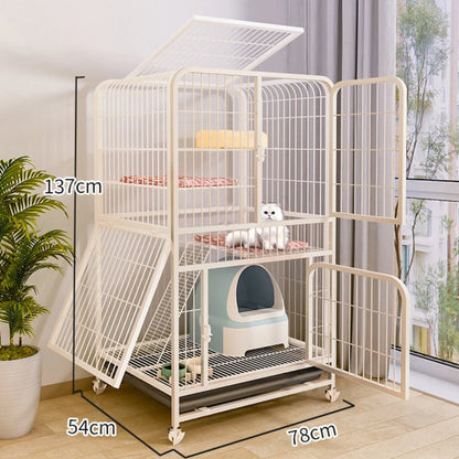 Modern Iron Mesh Cat Cage