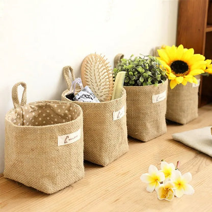 Small Hanging Wall Pocket Basket Sack